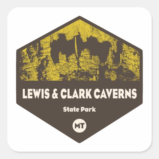 Lewis en Clark Caverns State Park Montana Vierkante Sticker (Voorkant)