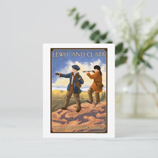 Lewis en Clark - Columbia River Gorge, Oregon Briefkaart (Staand voorkant)