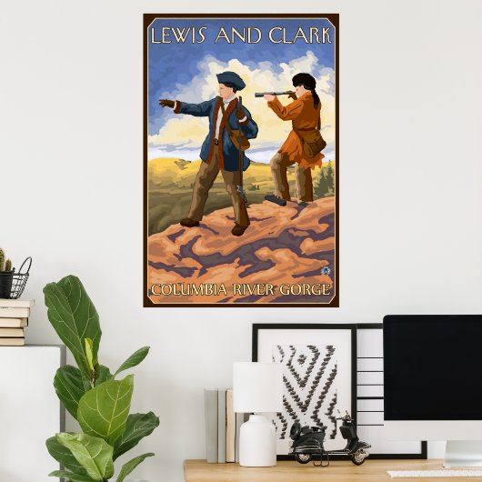 Lewis en Clark - Columbia River Gorge, Oregon Poster (Thuiskantoor)