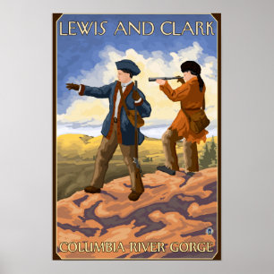 Lewis en Clark - Columbia River Gorge, Oregon Poster
