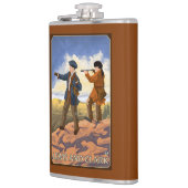 Lewis en Clark die het Westen verkennen Heupfles (Links)