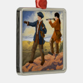 Lewis en Clark die het Westen verkennen Metalen Ornament (Rechts)