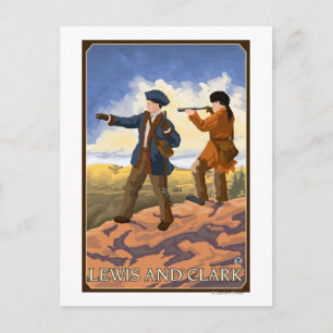 Lewis en Clark Exploring the West Briefkaart