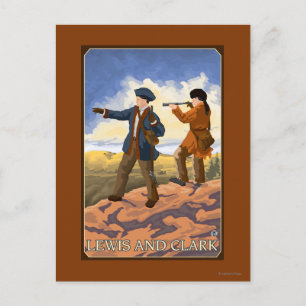 Lewis en Clark Exploring the West Briefkaart