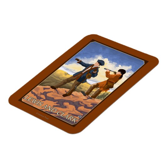 Lewis en Clark Exploring the West Magneet (Linkerzijde)