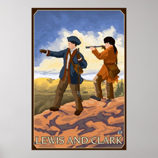 Lewis en Clark Exploring the West Poster (Voorkant)