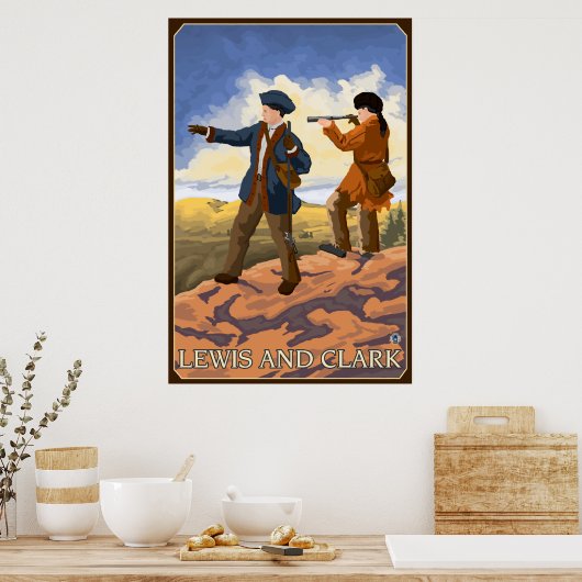 Lewis en Clark Exploring the West Poster (Keuken)