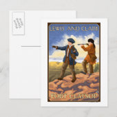 Lewis en Clark - Fort Clatsop, Oregon Briefkaart (Voorkant / Achterkant)