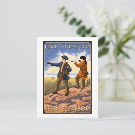 Lewis en Clark - Fort Clatsop, Oregon Briefkaart (Staand voorkant)
