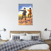 Lewis en Clark - Fort Clatsop, Oregon Canvas Afdruk (Insitu (Slaapkamer))