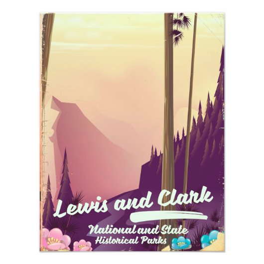 Lewis en Clark nationaal en staatspark poster (Voorkant)