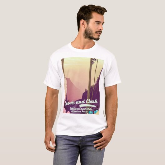 Lewis en Clark National en State Park poster T-shirt (Voorkant volledig)