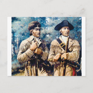 Lewis en Clark samen Briefkaart