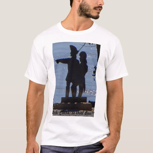 Lewis en Clark-shirt, bier zoeken T-shirt (Voorkant)