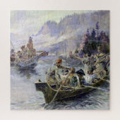 “Lewis en Clark” van Charles M Russell Legpuzzel (Verticaal)