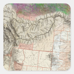 Lewis en Clark Vierkante Sticker