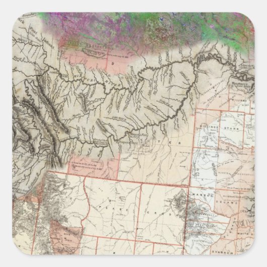 Lewis en Clark Vierkante Sticker (Voorkant)