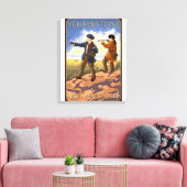 Lewis en Clark - Yellowstone National Park Canvas Afdruk (Insitu (Woonkamer))