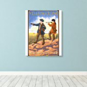 Lewis en Clark - Yellowstone National Park Canvas Afdruk (Insitu (Houten vloer))