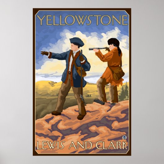 Lewis en Clark - Yellowstone National Park Poster (Voorkant)
