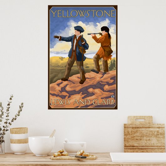 Lewis en Clark - Yellowstone National Park Poster (Keuken)