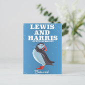 Lewis en Harris Scotland Puffin reisposter Briefkaart (Staand voorkant)
