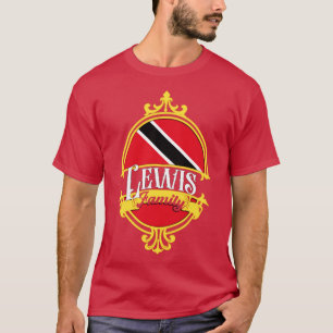 Lewis Familie Trinidad en Tobago Vlag T-shirt
