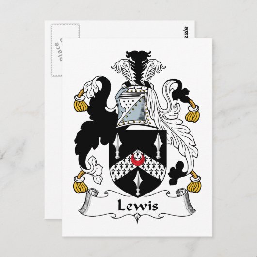 Lewis Family Crest Briefkaart (Voorkant / Achterkant)