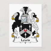 Lewis Family Crest Briefkaart (Voorkant)