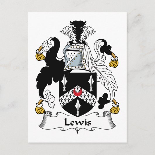 Lewis Family Crest Briefkaart (Voorkant)