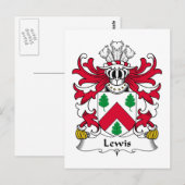 Lewis Family Crest Briefkaart (Voorkant / Achterkant)