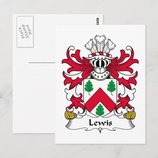 Lewis Family Crest Briefkaart (Voorkant / Achterkant)