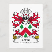 Lewis Family Crest Briefkaart (Voorkant)