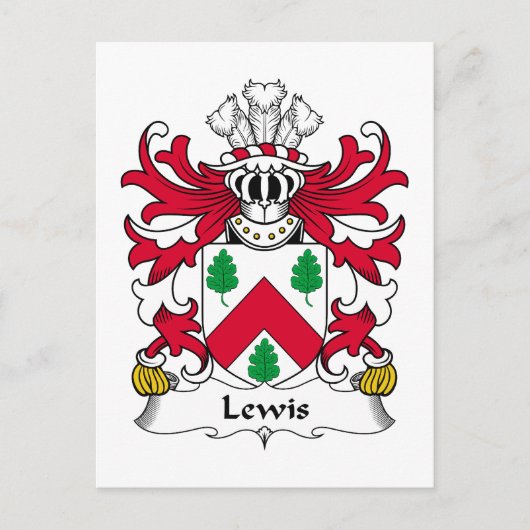 Lewis Family Crest Briefkaart (Voorkant)
