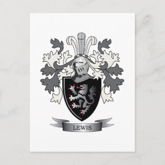 Lewis Family Crest Coat of Arms Briefkaart
