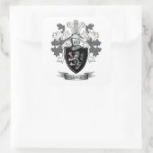 Lewis Family Crest Coat of Arms Vierkante Sticker (Tas)