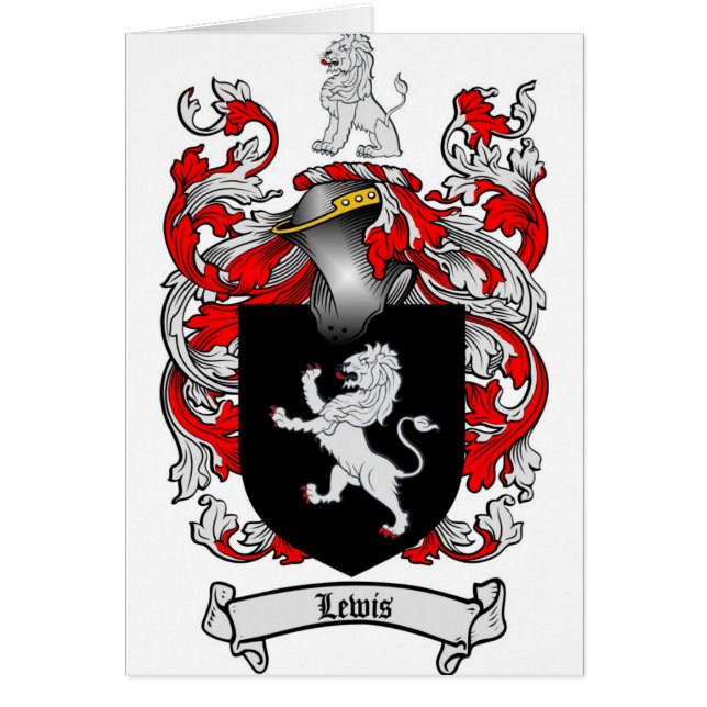 Lewis Family Crest - Lewis Coat of Arms (Voorkant)