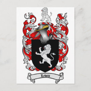 Lewis Family Crest - Lewis Coat of Arms Briefkaart
