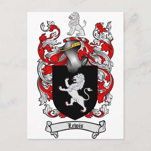 Lewis Family Crest - Lewis Coat of Arms Briefkaart (Voorkant)