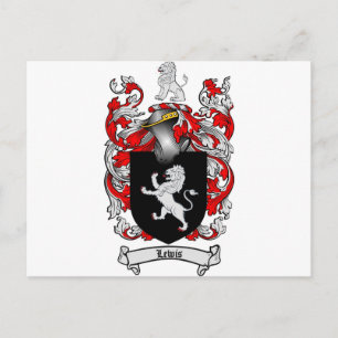 Lewis Family Crest - Lewis Coat of Arms Briefkaart