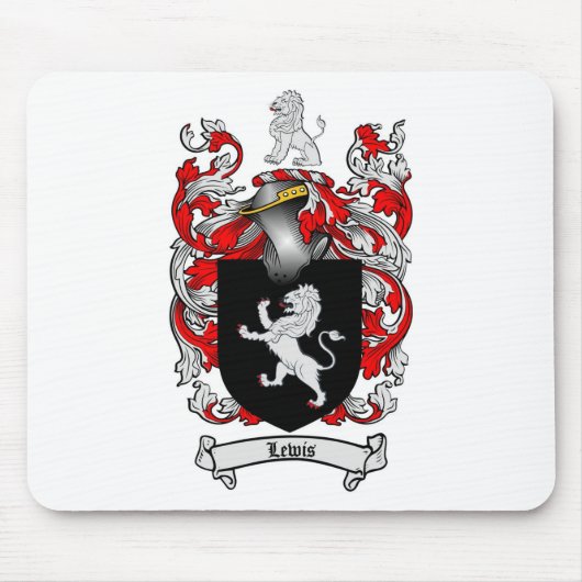 Lewis Family Crest - Lewis Coat of Arms Muismat (Voorkant)