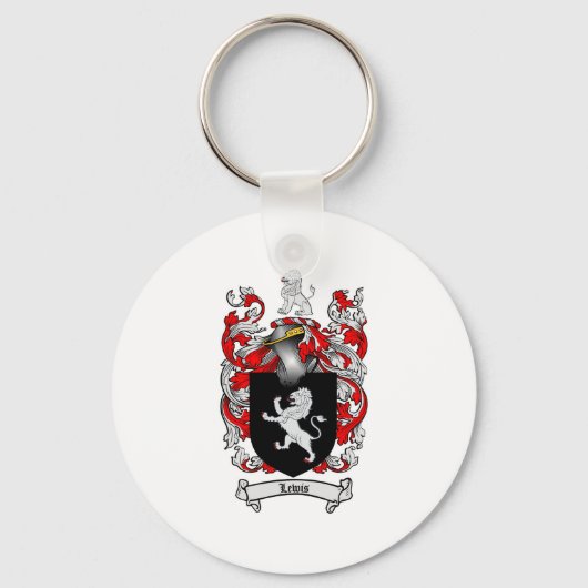 Lewis Family Crest - Lewis Coat of Arms Sleutelhanger (Voorkant)