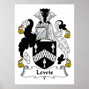 Lewis Family Crest Poster