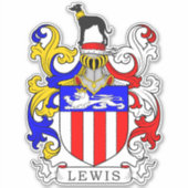 Lewis Family Crest Sticker (Voorkant)
