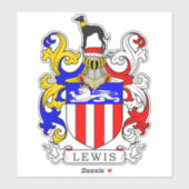 Lewis Family Crest Sticker (Vel)