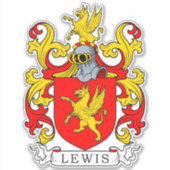 Lewis Family Crest Sticker (Voorkant)