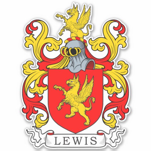 Lewis Family Crest Sticker (Voorkant)