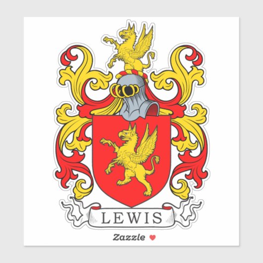 Lewis Family Crest Sticker (Vel)
