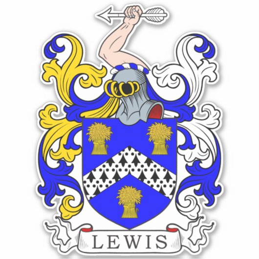 Lewis Family Crest Sticker (Voorkant)