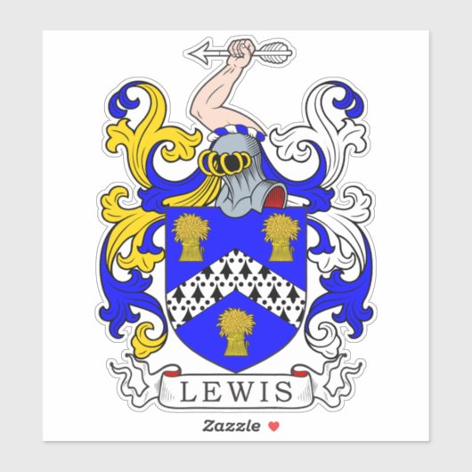 Lewis Family Crest Sticker (Vel)